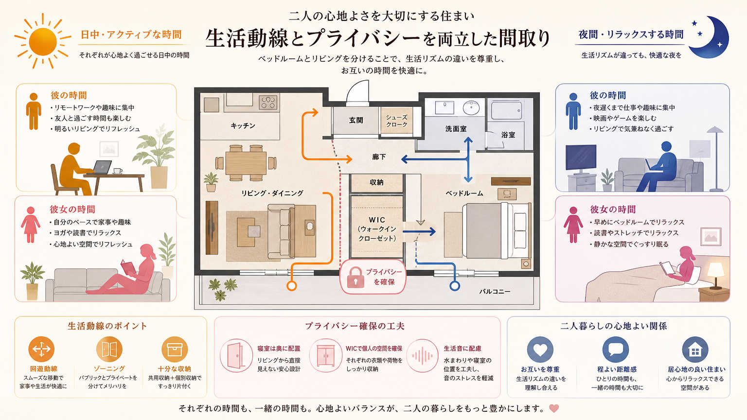 二人暮らしの間取り選びで1LDK・2DK・2LDKが選ばれる理由